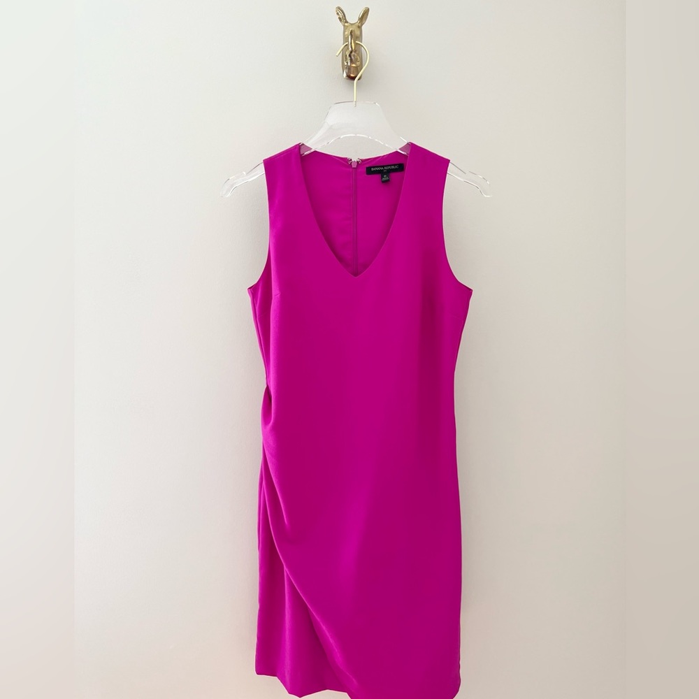 Banana Republic Fuchsia Hot Pink Sheath Dress - Picture 3 of 11